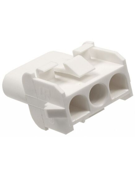 350767-1, корпус разъема universal mate-n-lok, розетка 3pin, in-line (nylon, ul 94v-0) без контактов, шаг 6.35 мм