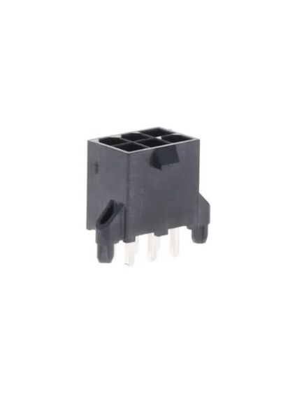 462070006, корпус разъема вертикальный серия mini-fit jr 6 контактов шаг 4.20 мм монтаж на печатную плату 1.57 мм