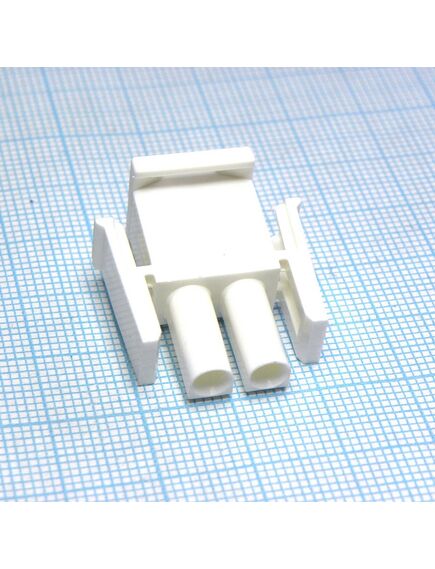 350777-1, корпус разъема universal mate-n-lok, вилка 2pin, in-line (nylon, ul 94v-0) без контактов, шаг 6.35 мм
