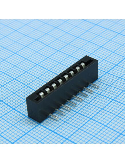 DS1020-08RT1D, fpc разъем для шлейфа на плату угловой 8pin, шаг 2.54мм