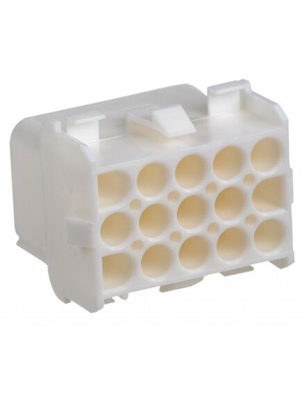 350784-1, корпус разъема universal mate-n-lok, розетка 15pin, matrix (nylon, ul 94v-0) без контактов, шаг 6.35 мм
