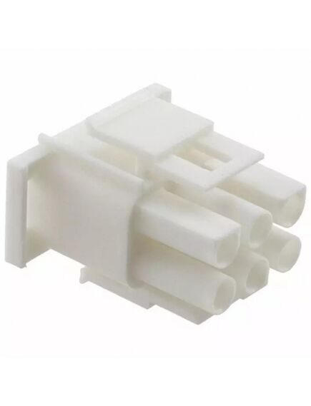 350715-4, корпус разъема universal mate-n-lok, вилка 6pin, matrix (nylon, ul 94v-0) без контактов