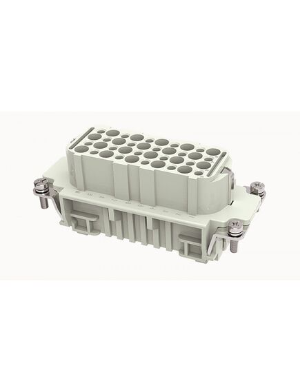 DD-040-FC, вилочная контактная вставка, обжимная фиксация, 42 полюса + ре, size 16b, 250 v, 10 a, сечение обслуживаемых проводников 0.14-2.5 мм. кв., серия ddd