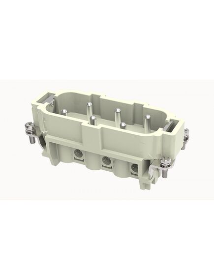 DSB-006-M, вилочная контактная вставка, винтовая фиксация, 6 полюсов + ре, size 16b, 500 v, 35 a, сечение обслуживаемых проводников 1.5-6 мм. кв., тип покрытия контактов: серебро, серия dsb