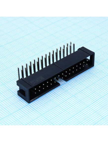 DS1013-30RSIB-B-0, idc разъем, вилка на плату угловая двухрядная 30pin(2x15)., шаг 2.54мм