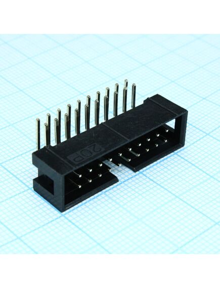 DS1013-20RSIB-B-0, вилка на плату угловая 20pin(2х10), шаг 2.54мм