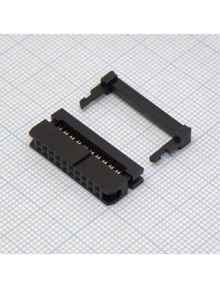 KLS1-204B-20-B, idc разъем, розетка на плоский шлейф 20pin(2x10), шаг 2.00мм