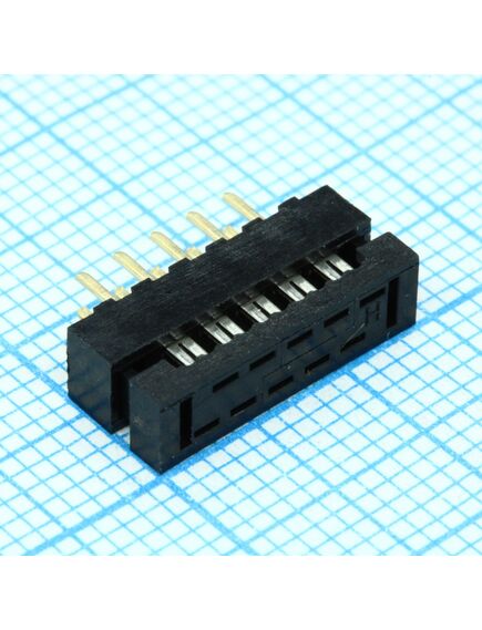 DS1018-02-10B2, fdc разъем для шлейфа на плату 10pin(2x5), шаг 2.00мм