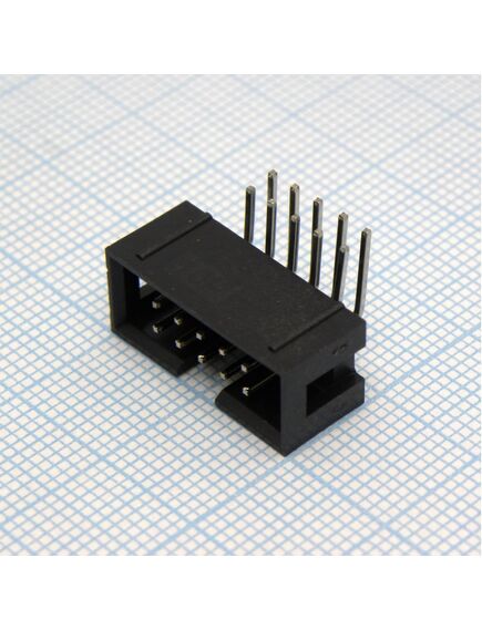 KLS1-202-10-R-B, idc разъем, вилка на плату угловая двухрядная 10pin(2x5)., шаг 2.54мм