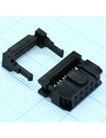 DS1016-10MA2BB, idc разъем, розетка на плоский шлейф 10pin(2x5), шаг 2.54мм