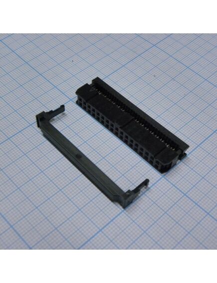 KLS1-204-34-B, idc разъем, розетка на плоский шлейф 34pin(2x17), шаг 2.54мм