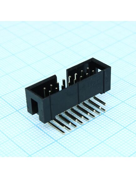 DS1013-16RSIB-B-0, idc разъем, вилка на плату угловая двухрядная 16pin(2x8)., шаг 2.54мм