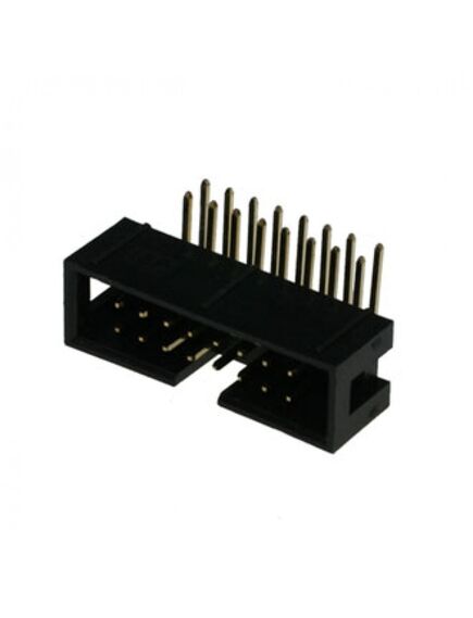 BH-16R (IDC-16MR), idc разъем, вилка на плату угловая двухрядная 16pin(2x8)., шаг 2.54мм