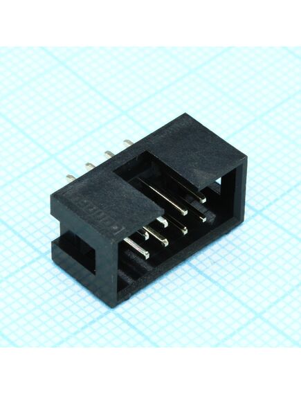 DS1013-08SSIB1-B-0, idc разъем, вилка на плату прямая двухрядная 8pin(2x4)., шаг 2.54мм