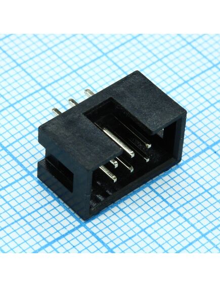 DS1013-06SSIB1-B-0, idc разъем, вилка на плату прямая двухрядная 6pin(2x3)., шаг 2.54мм