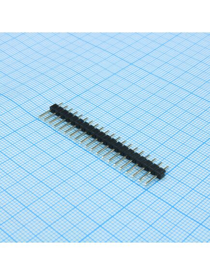 DS1021-1X20SF11-B, соединитель штыревой, вилка на плату однорядная прямая 20pin(1x20), шаг 2.54мм