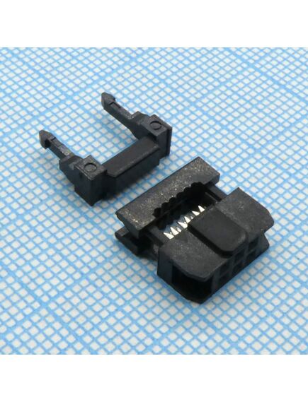 DS1017-06MA2B, idc разъем, розетка на плоский шлейф 6pin(2x3), шаг 2.00мм