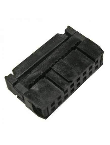 IDC-16F, idc разъем, розетка на плоский шлейф 16pin(2x8), шаг 2.54мм, изображение 2