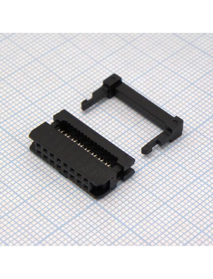 KLS1-204B-16-B, idc разъем, розетка на плоский шлейф 16pin(2x8), шаг 2.00мм