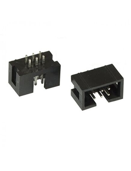 BH-06 (IDC-06MS), idc разъем, вилка на плату прямая двухрядная 6pin(2x3)., шаг 2.54мм