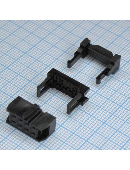 KLS1-204-08-B, idc разъем, розетка на плоский шлейф 8pin(2x4), шаг 2.54мм