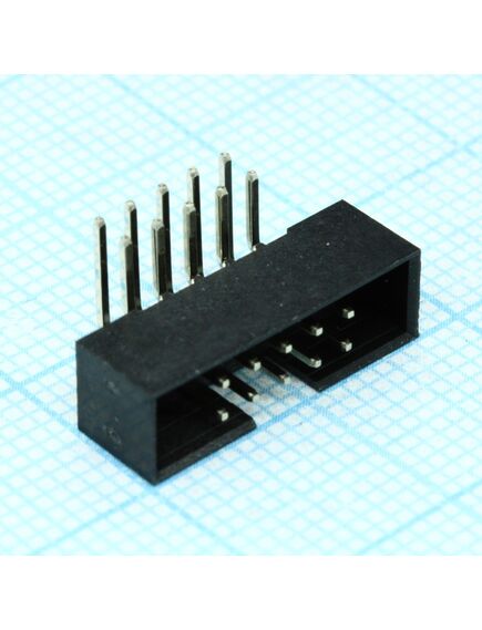 DS1014-10RF1B-B, idc2 разъем, вилка на плату угловая двухрядная 10pin(2x5)., шаг 2.00мм