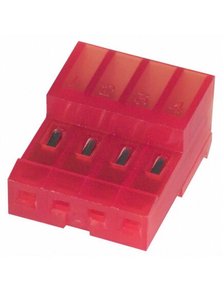 3-640440-4, разъем типа провод-плата, 22 awg, 2.54 мм, 4 контакт(-ов), гнездо, серия mta-100, idc / idt