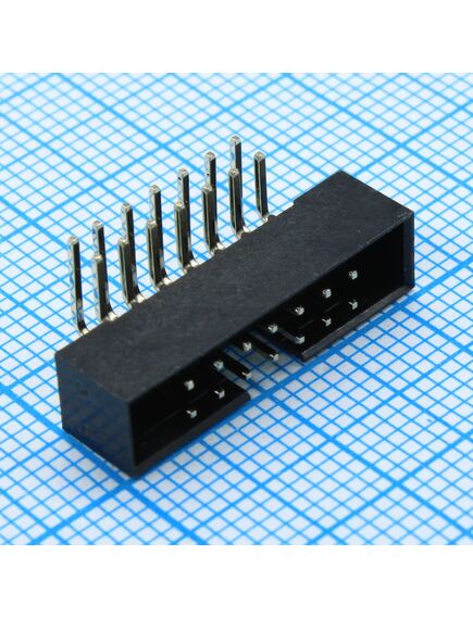 DS1014-14RF1B-B, idc2 разъем, вилка на плату угловая двухрядная 14pin(2x7)., шаг 2.00мм
