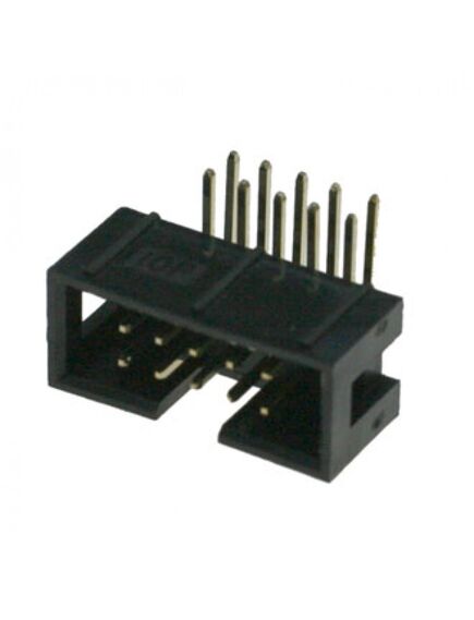 BH-10R (IDC-10MR), idc разъем, вилка на плату угловая двухрядная 10pin(2x5)., шаг 2.54мм