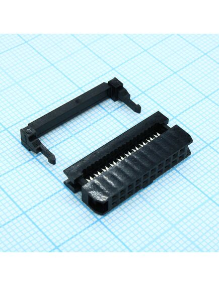 DS1017-20MA2B, idc разъем, розетка на плоский шлейф 20pin(2x10), шаг 2.00мм