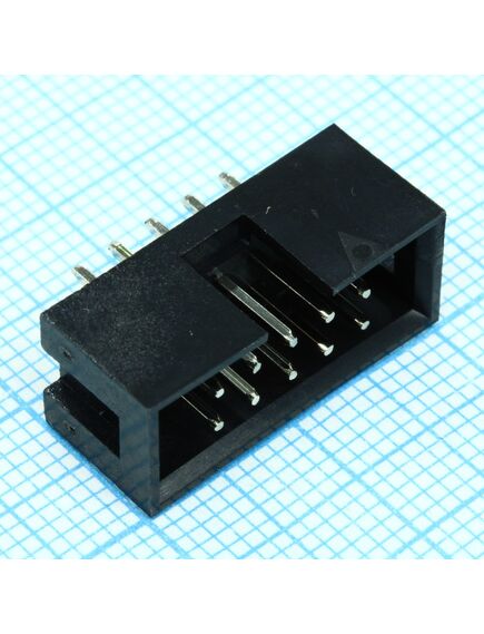 KLS1-202-10-S, idc разъем, вилка на плату прямая двухрядная 10pin(2x5)., шаг 2.54мм