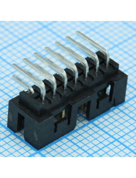 878331420, разъем штыревой hdr 14 контактов шаг 2 мм угловой