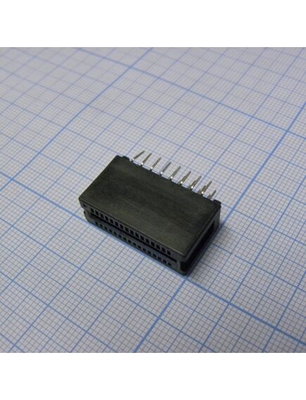 SL-1.27-032, слот 32 контакта, 1.27мм. 3а для монтажа на плату