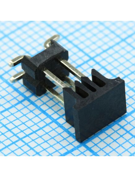 DS1022-2X2MF13SR-B, соединитель штыревой, вилка на плату двухрядная угловая 4pin(2x2), шаг 2.54мм