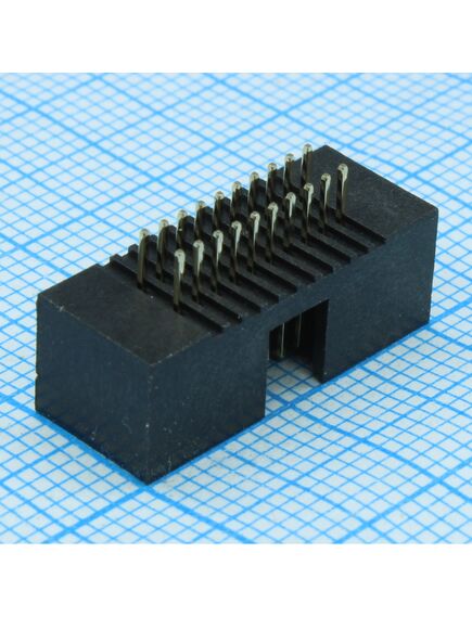 DS1064-16-20V8BB-3A, вилка на плату 20 контактов шаг 1.27x2.54мм, лоток