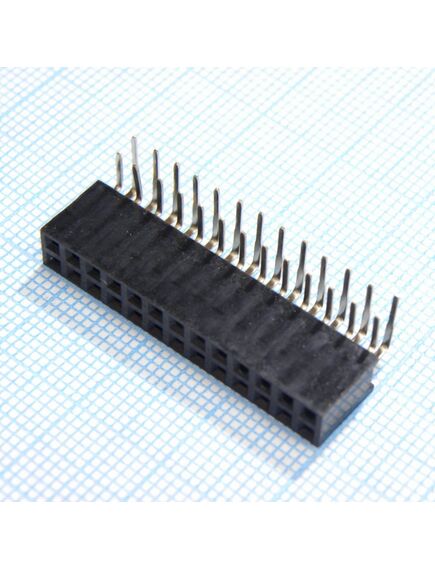 DS1024-2X13R2, гнездо на плату угловое 2x13 конт., шаг 2.54 мм., длина 8.5мм