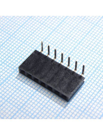 DS1024-1X7R2, гнездо на плату угловое 1x7 конт., шаг 2.54 мм., длина 8.5мм
