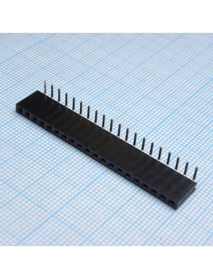 DS1024-1X20R2, гнездо на плату угловое 1x20 конт., шаг 2.54 мм., длина 8.5мм