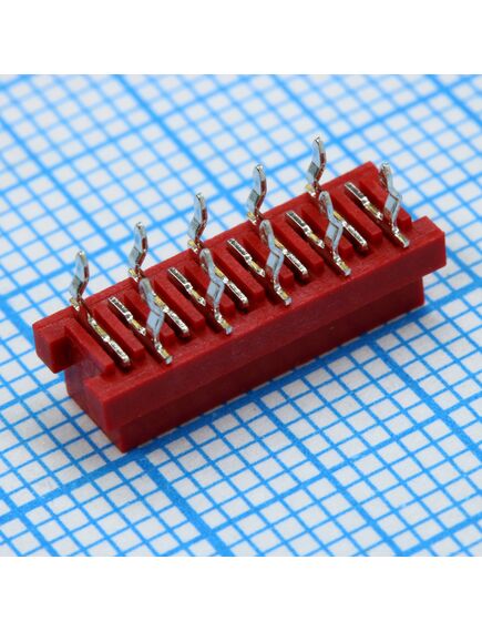 L-KLS1-204F-10-R, розетка mini match для dip монтажа на плату