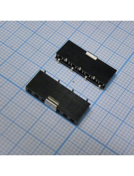 PBS-07 smd, гнездо на плату smd (шаг 2.54 мм) 7 контактов