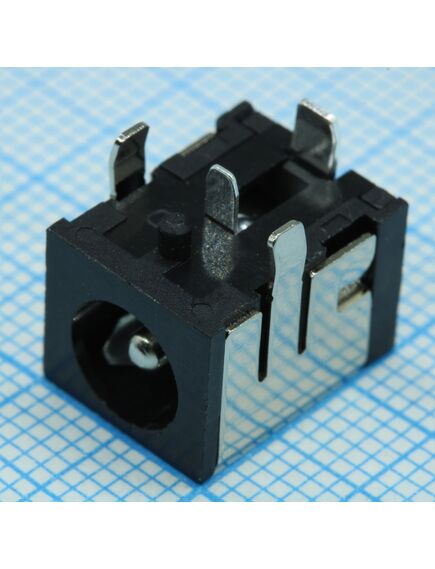 PJ-063AH, разъем питания 2.0 x 6.5 мм, 8.0 a, горизонтальный монтаж в отверстие
