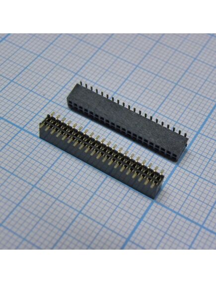 PBD1.27-40 (2X20) SMD, гнездо на плату 1.27мм smd