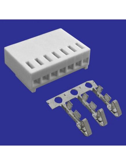 HU-07 PITCH 2.54MM+TERMINAL, разъем низковольтный розетка 7 контактов шаг 2.54мм