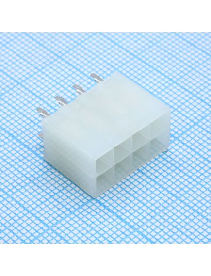 DS1073-01-2X4MVT6, разъем питания (с контактами) mini-fit, 8pin, вилка на кабель, шаг 4,2мм