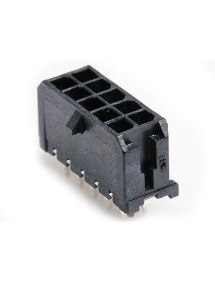 430451012, прямоугольный разъем, серия micro-fit 3.0 43045, 10 контакт(-ов), штыревой разъем, 3 мм