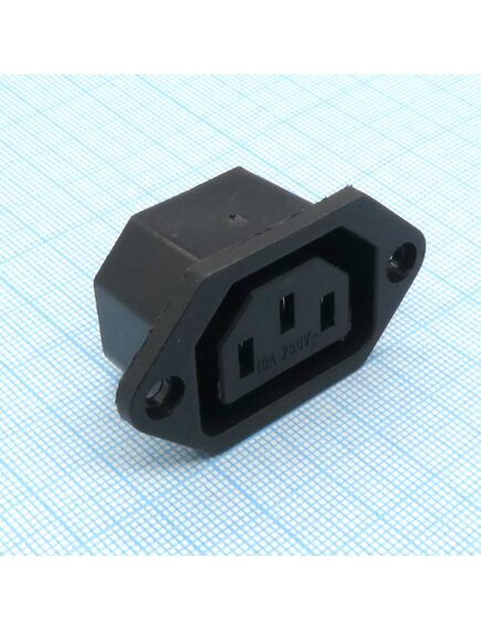 AS-208-UL, разъем питания 220в iec320 конт."гнездо" на панель