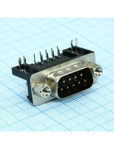 DS1037-09MNAKT74-0CC, разъем d-sub 9 контактов вилка на плату 7.2мм угловая