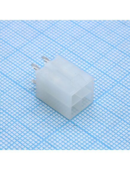 DS1073-01-2X2MVT6, разъем питания (с контактами) mini-fit, 4pin, вилка на плату, шаг 4,2мм