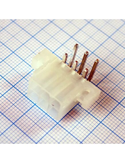 DS1073-01-2X3MR1T6, разъем питания (с контактами) mini-fit, 6pin, вилка на плату угловая, шаг 4,2мм
