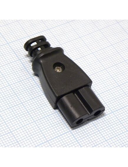 штекер питания "8" гн. на каб., разъем питания 250 в, iec-320-c7